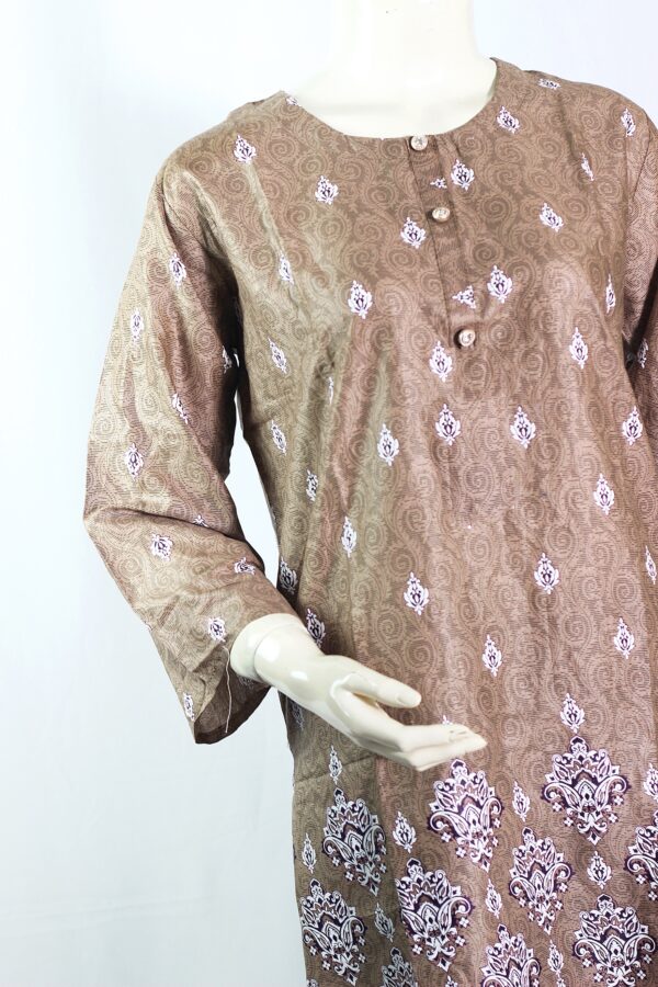 Lawn Dress - Printed 2 PC Stitched Shirt & Trouser - Image 2