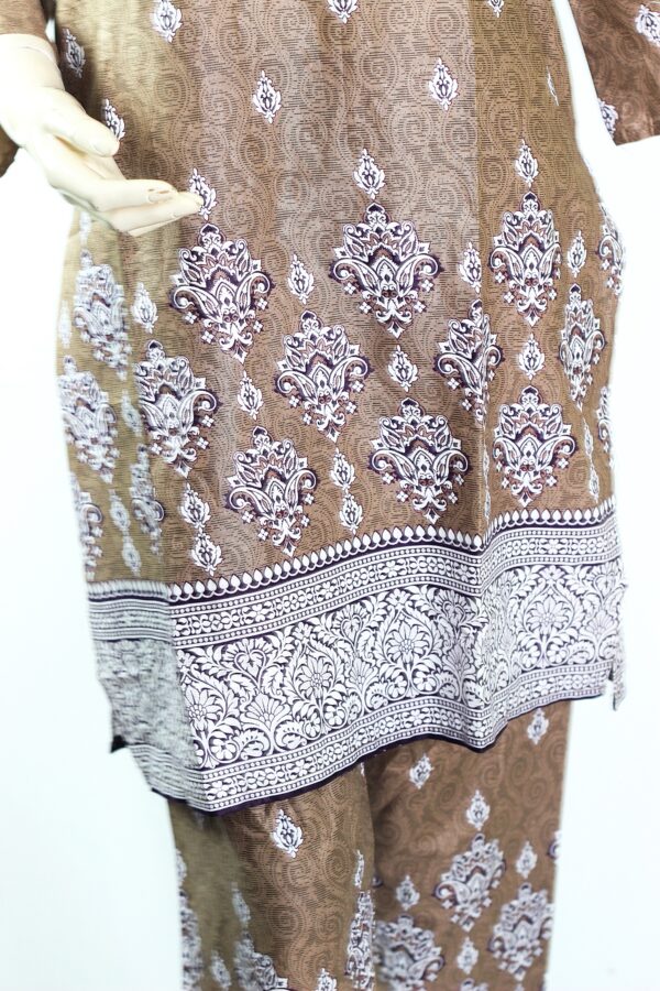 Lawn Dress - Printed 2 PC Stitched Shirt & Trouser - Image 3