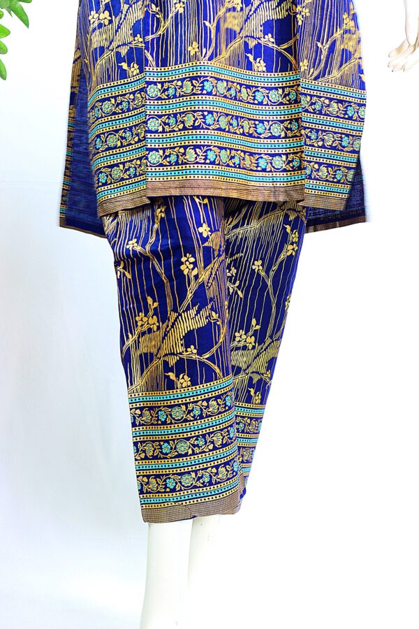 Lawn Dress - Jacquard Printed 2 PC Stitched Shirt & Trouser - Image 3