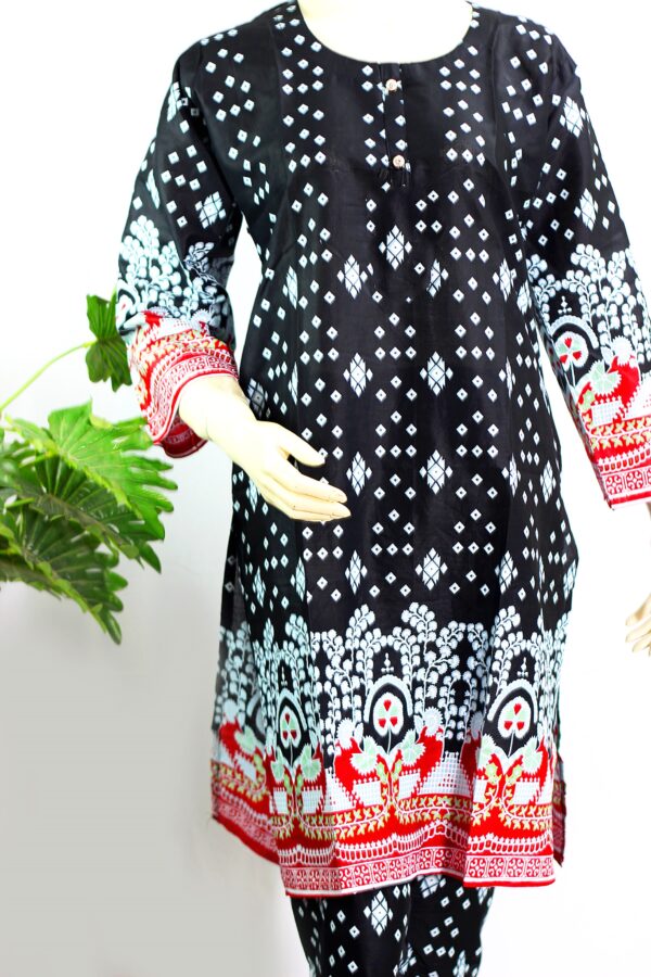 Lawn Dress - Chunnari Printed 2 PC Stitched Shirt & Trouser - Image 2