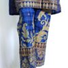 Lawn Dress For Girls - Printed 2 PC Stitched Shirt & Trouser - Navy Blue Colour - Image 3