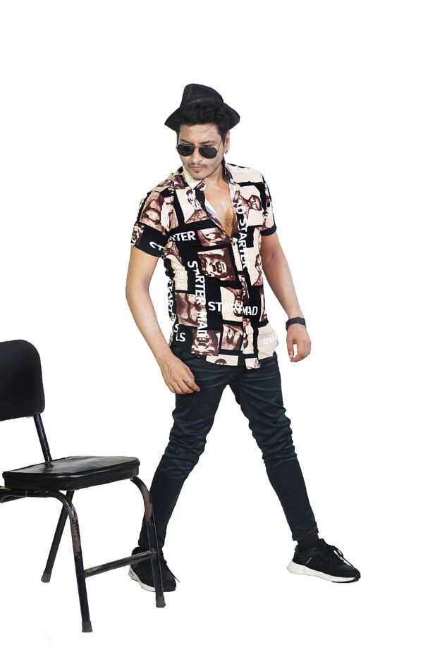 Casual Boski Linen Summer Half Sleeves Printed Shirt - Image 3