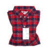 Mens Semi-Formal Cotton Check Shirt Wine Red Colour - Image 3