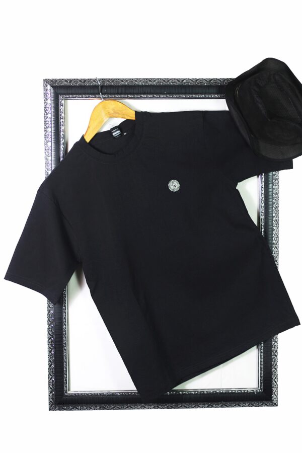 Embossed T-Shirt Dropped Shoulder