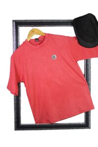Embossed T-Shirt Dropped Shoulder
