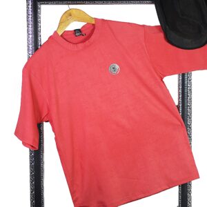 Embossed T-Shirt Dropped Shoulder