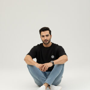 Embossed T-Shirt Dropped Shoulder