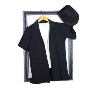 Crinkle Half Sleeves Regular Fit Power Stretch