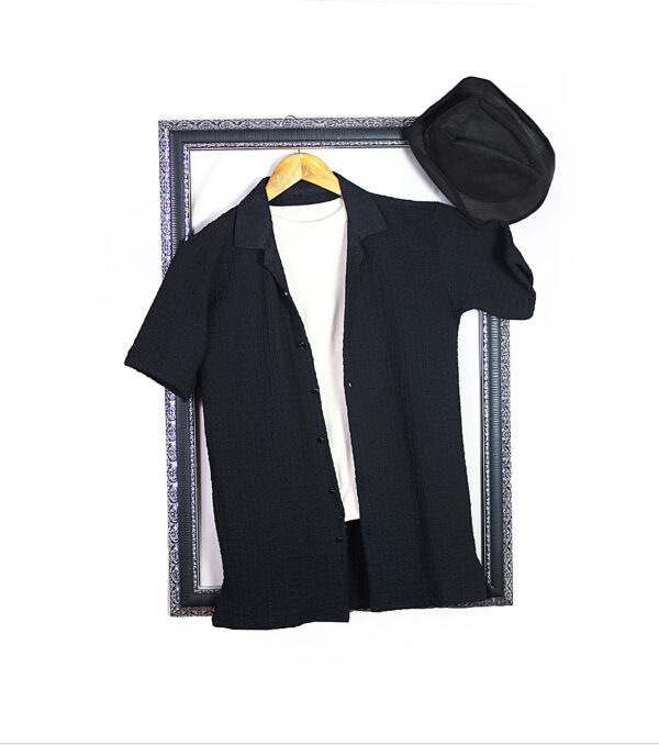 Crinkle Half Sleeves Regular Fit Power Stretch