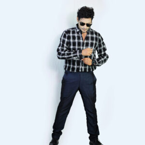 Semi-Formal Black Check Cotton Shirt