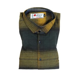 Semi-Formal Brown Check Cotton Shirt