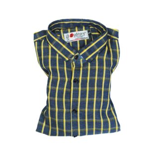 Semi-Formal Blue Check Cotton Shirt