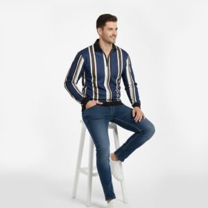 Old Money Quarter-Zipper Sweat-Shirt Blue